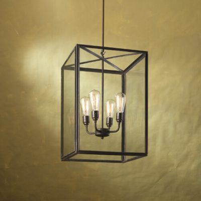 Ilford Large pendant weathered brass