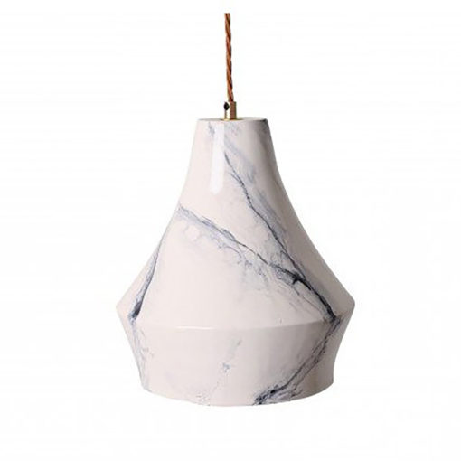 Pembroke Bone China Pendant White Marble Finish