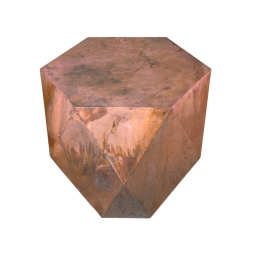 Hex Brass Side Table - Image 2