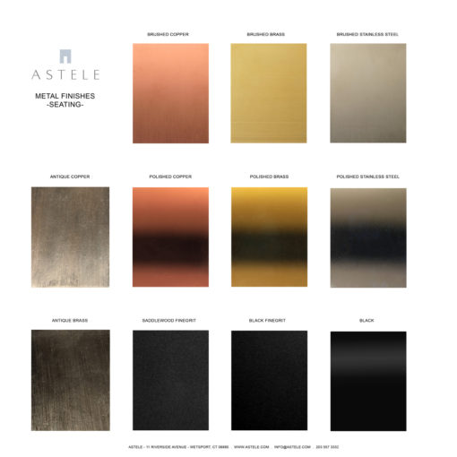 Astele Metal finishes - Seating