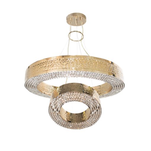 Astele - Marlow Double Ring Chandelier Polished Brass
