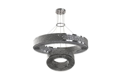 Astele - Marlow Double Ring Chandelier Polished Black Nickel